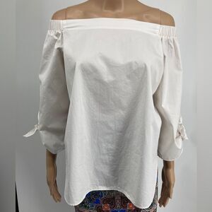 The Clothing Company Cotton White Blouse Size M